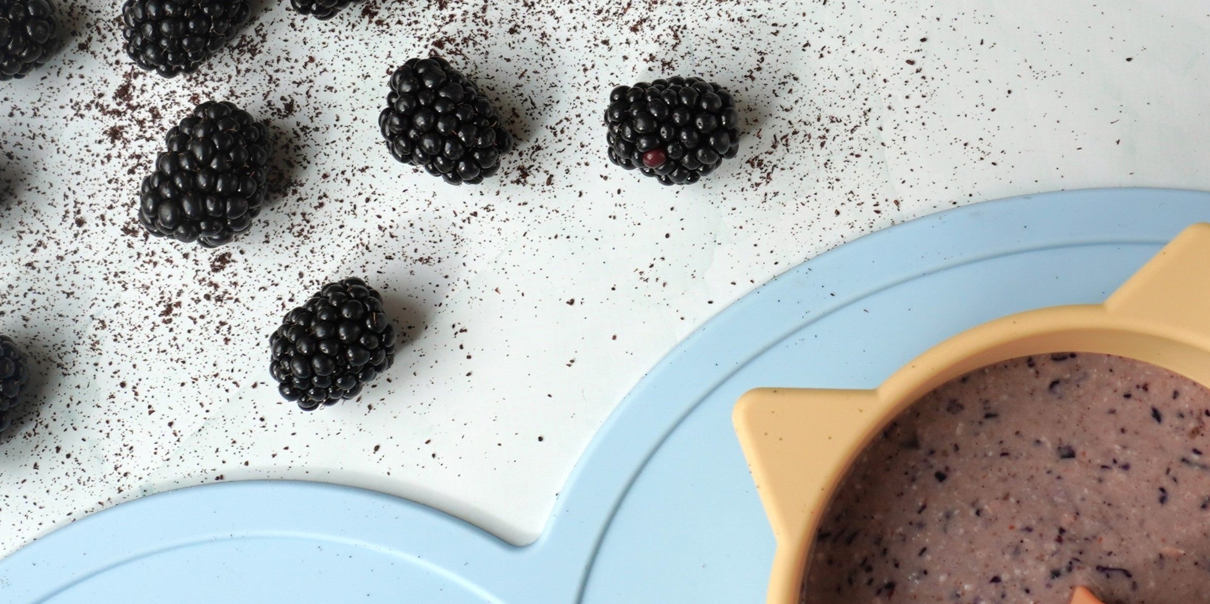 Gröt med björnbär & vanilj