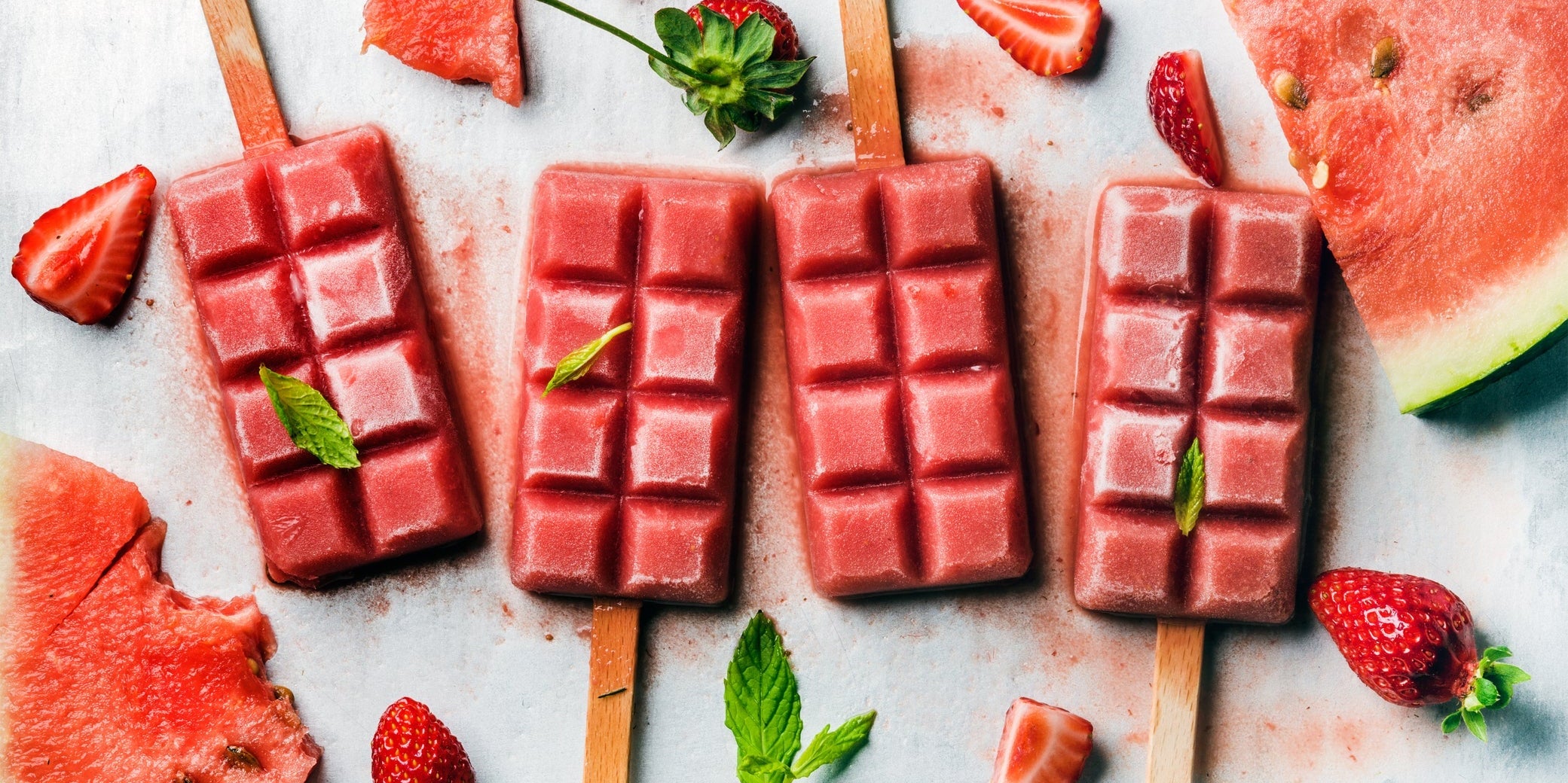 Isglass jordgubb & vattenmelon