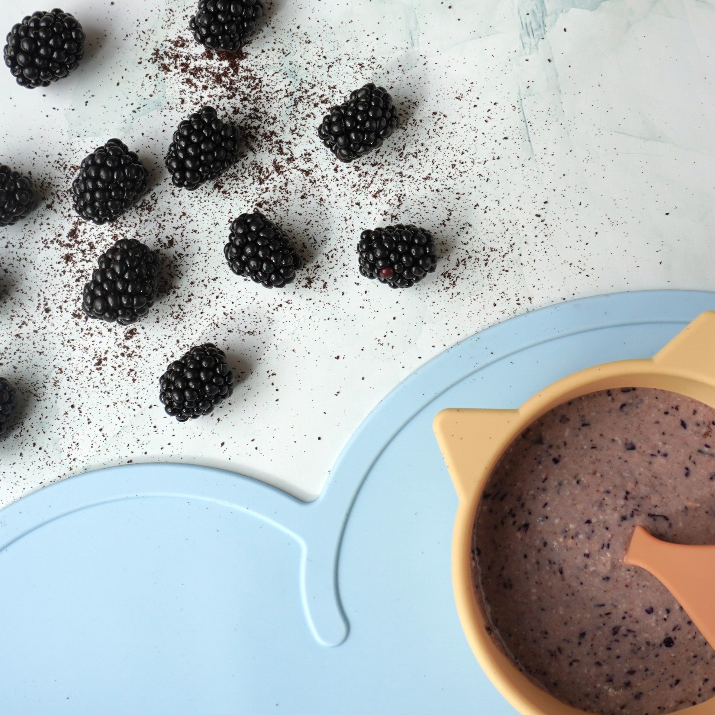 Gröt med björnbär & vanilj