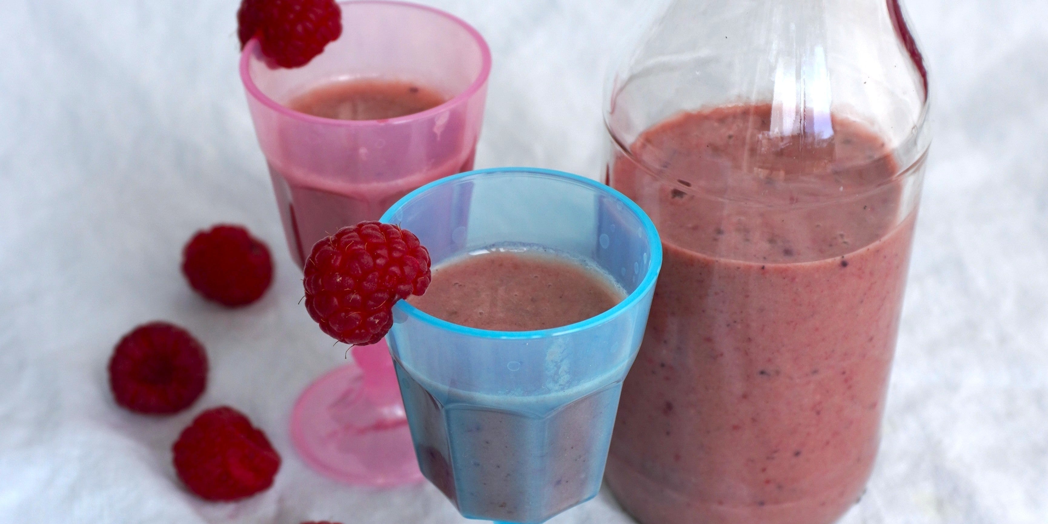 Hallon- och banansmoothie