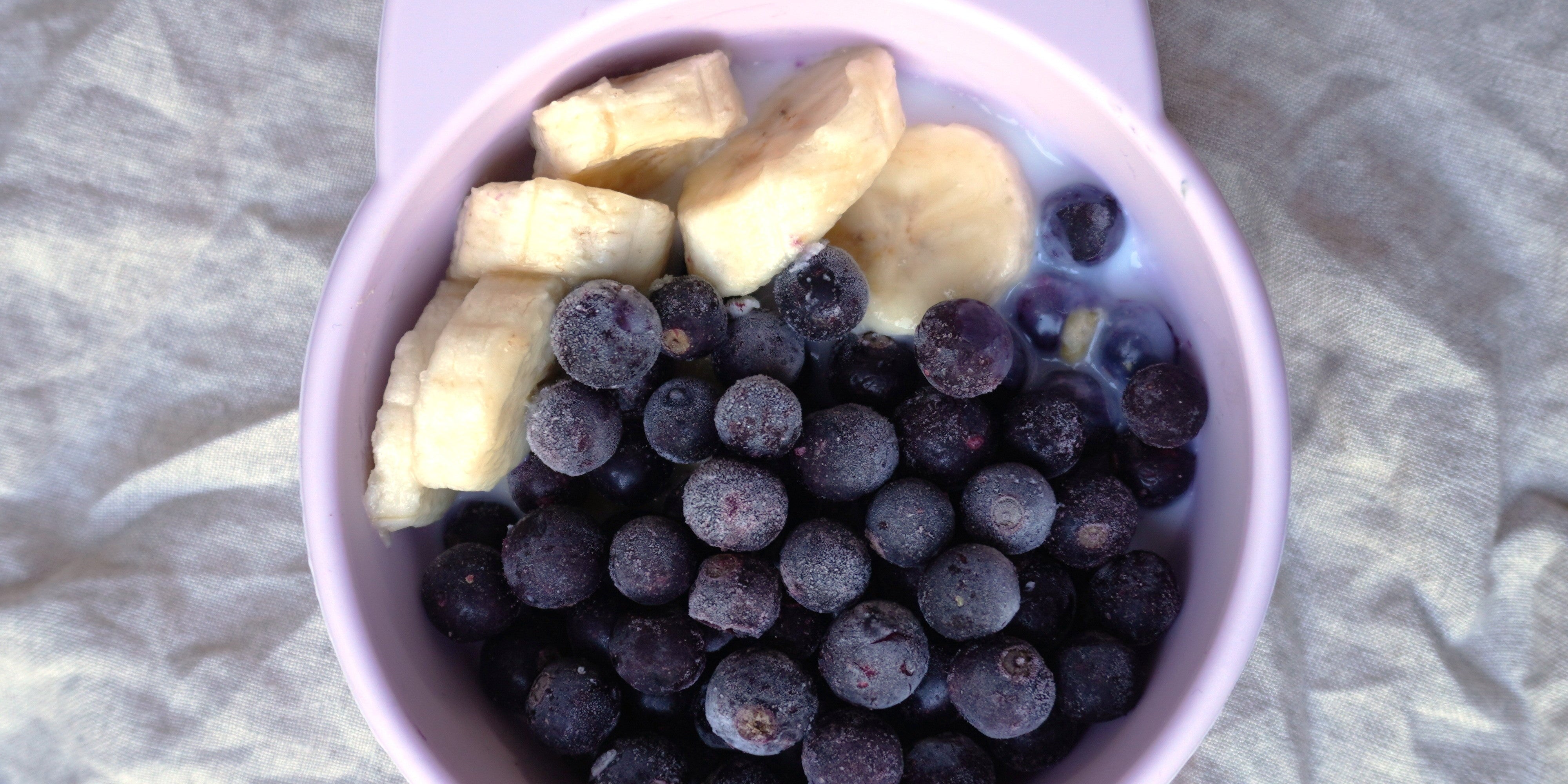 Nice cream med svarta vinbär & banan