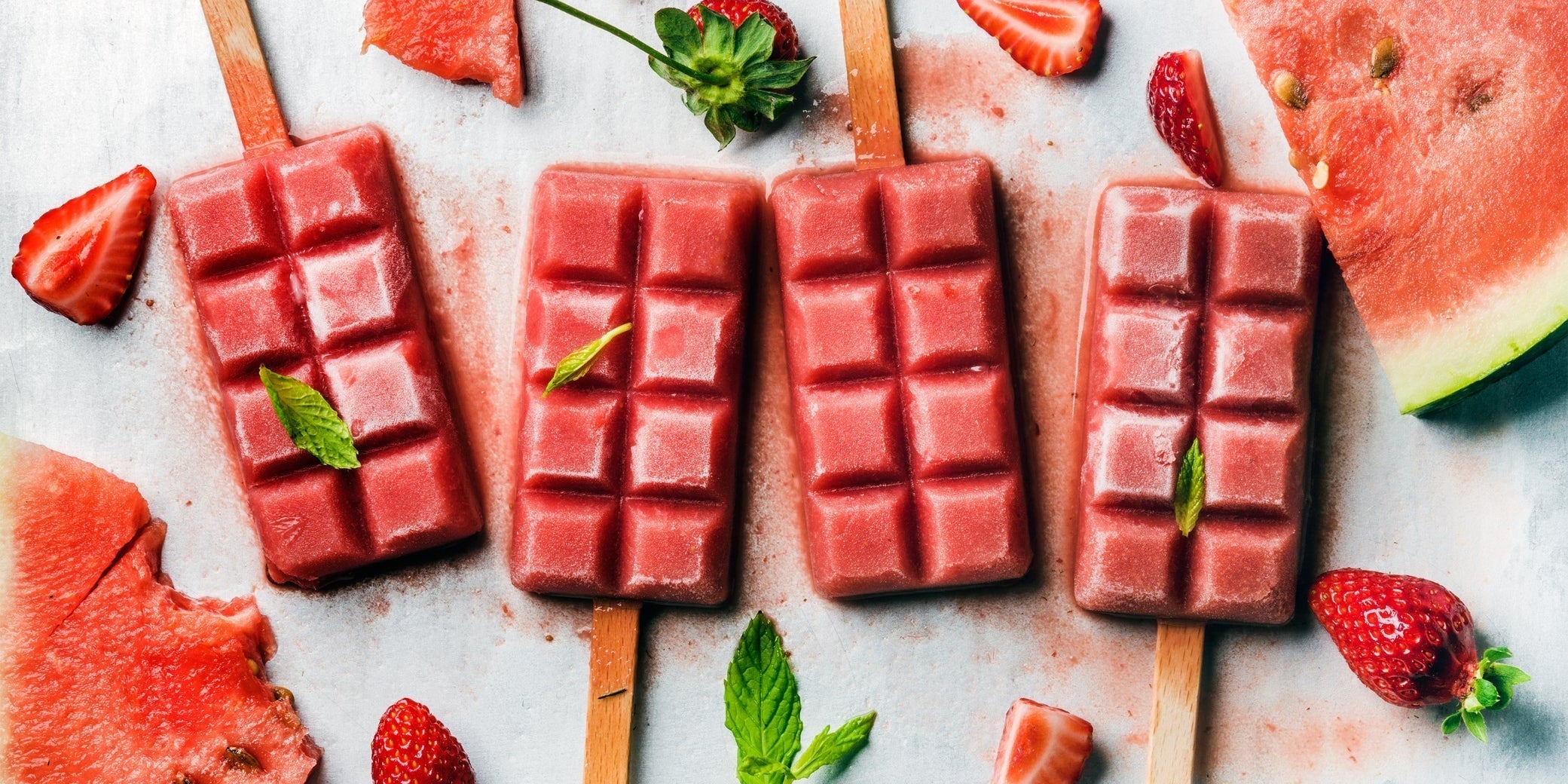 Isglass jordgubb & vattenmelon